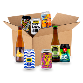 Ontdekbox Fris & Fruitig: doos met de bieren uit de box